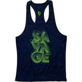 Bluu Savage Karışık Fitness Gym Tank Top Erkek Sporcu Atleti