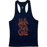 Bluu Savage Koyu Mavi Fitness Gym Tank Top Erkek Sporcu Atleti