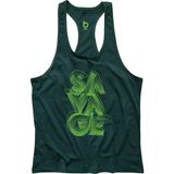 Bluu Savage Yeşil Fitness Gym Tank Top Erkek Sporcu Atleti