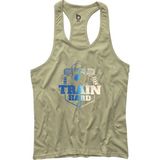 Bluu Trainhardx Fitness Gym Tank Top Sporcu Atleti - 2XL - Bej