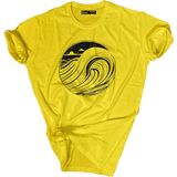 Bluu Unisex Baskılı Tişört Outdoor Normal Kalıp Tshirt - Sarı - Sarı - XS