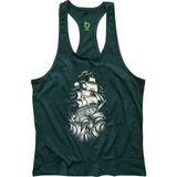 Bluu Wave Fitness Gym Tank Top Sporcu Atleti - 2XL - Yeşil