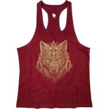 Bluu Wolfart Fitness Gym Tank Top Sporcu Atleti - Bordo