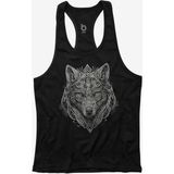 Bluu Wolfart Fitness Gym Tank Top Sporcu Atleti - Siyah