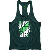 Bluu Yourlife Yeşil Fitness Gym Tank Top Erkek Sporcu Atleti