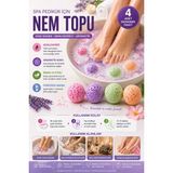 Bluvex 4 Adet Spa Pedikür Nem Bombası Aromatik Koku ile Köpüren Banyo Deneyimi Sunar