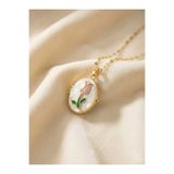 Bluw Jewelry Rosé Blossom Heritage - Mine İşçilikli Vintage Lale Kolye
