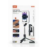 Blv18 360° Dönebilen Kare Led Işıklı Selfie Çubuğu Ve Bluetooth Kumandalı Tripod