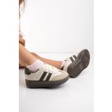 Blyss Kız Erkek Çocuk Bebek Bej Haki Spor Ayakkabı Sneaker