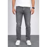 BM BALANCEMODA Erkek Gri Regular Fit Boru Paça Esnek Likralı Denim Jeans Kot Pantolon