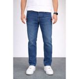 BM BALANCEMODA Erkek Mavi Regular Boru Paça Esnek Likralı Denim Jeans Kot Pantolon