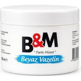 B&M Beyaz Vazelin 150 ml - Çok Amaçlı Yoğun Nemlendirici, Topuk ve Dudak Çatlak Karşıtı Cilt Koruyucu