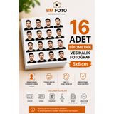 BM Foto 16 Adet Biyometrik Vesikalık Fotoğraf – 5x6 cm Kişiye Özel Fotoğraf Baskısı