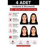 BM Foto 4 Adet Vesikalık & Biyometrik Fotoğraf Baskısı – Ehliyet ve Kimlik İçin Uygun