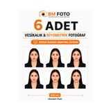 BM Foto 6 Adet 5x6 cm Biyometrik Vesikalık Fotoğraf | Ehliyet ve Kimlik Uyumlu