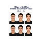 BM Foto Ehliyet ve Kimlik İçin Biyometrik Vesikalık Fotoğraf Baskısı – 6'lı 5x6 cm