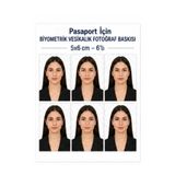 BM Foto Pasaport İçin Biyometrik Vesikalık Fotoğraf Baskısı (5x6 cm) – 6'lı