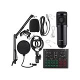 Bm600 Filtreli Condenser Mikrofon V8 Plus Ses Kartı Ve Standlı Set