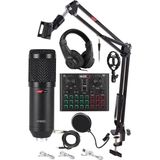 BM800 Live Head Set Efektli Ses Kartı Mikrofon Kulaklık Stand Kayıt Canlı Yayın Seti (Pc ve Tel