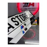 BMASTORE06 Siyah M Logolu Zebra Model Pleksi Plakalık(1çift,2adet)