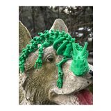 BMB3D Store Hareketli Ejderha Oyuncak Figürü - Yeşil Renk (20Cm)