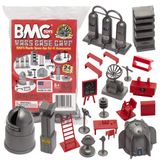 BMC Klasik Bilim Kurgu Mars Base Camp - 24 parça Plastik Ordu Erkek Uzay Aksesuarı Oyun Seti