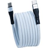 BMCC-04 Beyaz USB-C-C Manyetik Kablo – 1 m, 100 W Süper Hızlı Şarj