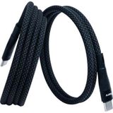 BMCC-04 Siyah USB-C-C Manyetik Kablo – 1 m, 100 W Süper Hızlı Şarj