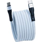 BMCC-06 Beyaz USB-C-C Manyetik Kablo – 2 m, 100 W Süper Hızlı Şarj