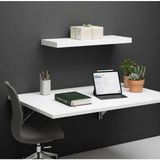 Bmd Mobilya Küçük Alanlar İçin Modern Çalışma Masası 68x50 cm – Minimal Tasarım Laptop Masası - 68 x 50 cm - Beyaz