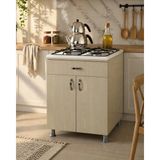 BMD Set Altı Ocak Dolabı Meşe 60x58x85 cm Ölçüler Akçaağaç Renk Modern Tasarım