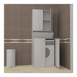 BMdekor Çamaşır Makinesi Dolabı Kristal Alt Üst Dolap - Beyaz - Yok