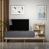 BMdekor Desso Antrasit Ceviz 180 cm TV Sehpası