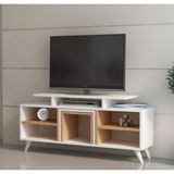 BMdekor Kervan Beyaz Teak TV Ünitesi