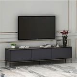 BMdekor Kozan Antrasit Mermer Desen 180 cm Tv Sehpası
