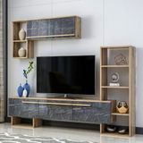 BMdekor Star Çırağan Mermer Desen 209 cm Tv Ünitesi