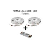 BMG Aydınlatma Şerit Led 10 Metre 5 Amper Led Trafosu Şerit Led 10 Metre Set Halinde Iç Mekan Beyaz Işık