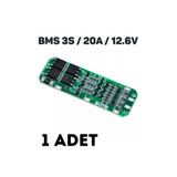 BMS 3S 20A LiPo 18650 Pil Şarj Koruma Devresi