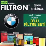 BMW 3.16i F30 Filtron KARBONLU Filtre Bakım Seti 2013-2015