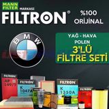 Bmw 3.20 D Mann Filtron Filtre Bakım Seti E46 2002-2005