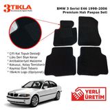 Bmw 3 Serisi E46 1998-2006 Lüks Halı Paspas Siyah