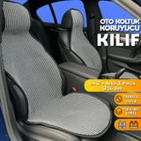 Bmw 4 F32 - F36 Uyumlu Koltuk Kılıfı Minder Çizgili Füme Beyaz 2+1 Ön Arka Set