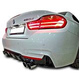 Bmw 4 Serisi F32 F33 F36 M-perfomance Sağ-sol Cift Cıkış Arka Tampon Eki - Difüzör (plastik)