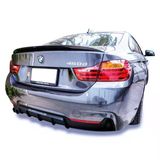 Bmw 4 Serisi İcin F32 F33 F36 M Performance Soldan Cift Cikis Arka Tampon Eki - Difuzor (Plastik)