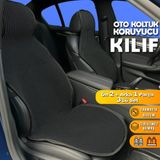 Bmw 5 E34 Uyumlu Koltuk Kılıfı Minder Siyah 2+1 Ön Arka Set