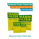Bmw 5 Serisi E60 5.20d M47 Motor Mann Filtre Seti 2006-2008 Hava+yağ+yakıt+karbonlu Polen