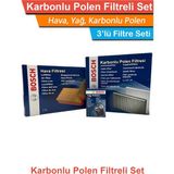 Bmw 5 Serisi E60 5.20d N47 Motor Bosch Filtre Seti 2008-2010 Hava+yağ+karbonlu Polen