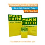 Bmw 5 Serisi E60 5.20d N47 Motor Mann Filtre Seti 2008-2010 Hava+yağ+standart Polen