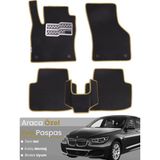 Bmw 5 Serisi F10 Sedan (2010-2017) Uyumlu Eva Paspas Tam Set–araca Özel,su Geçirmez - Siyah-Bej - Siyah - Bej