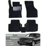 Bmw 5 Serisi F10 Sedan (2010-2017) Uyumlu Eva Paspas Tam Set–araca Özel,su Geçirmez - Siyah - Yeşil